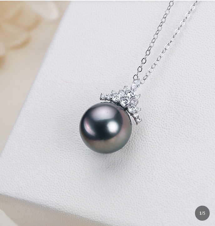 Luxe Aura Gold Genuine Cultured Tahitian Pearl Necklace | S925 Sterling Silver | 44cm