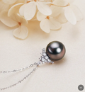 Luxe Aura Gold Genuine Cultured Tahitian Pearl Necklace | S925 Sterling Silver | 44cm